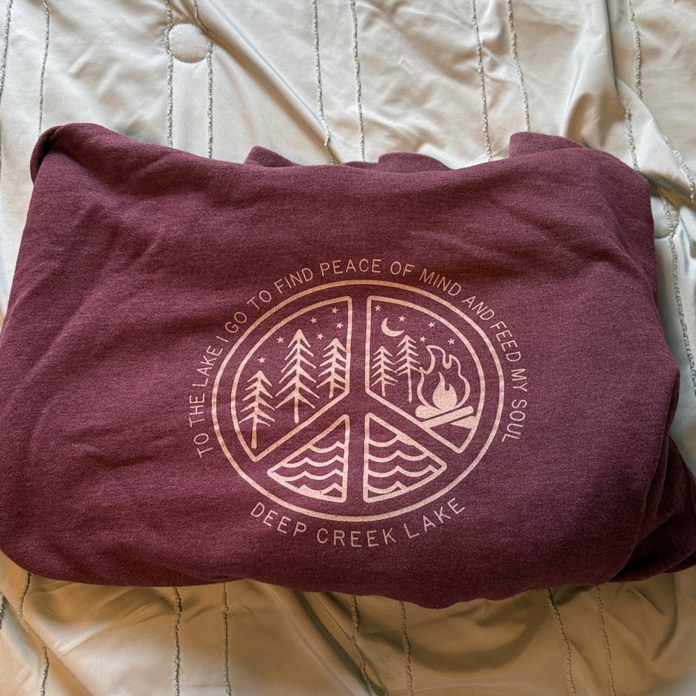 Deep Creek Lake Maroon Sweatshirt